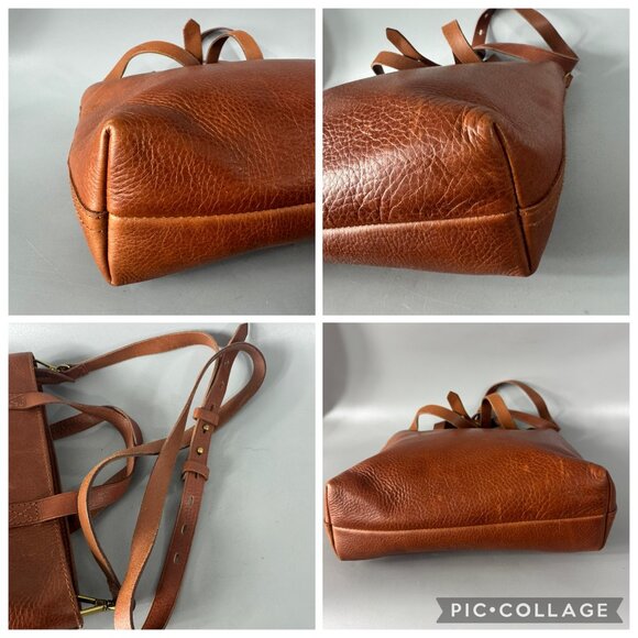 Madewell The Zip-Top Transport Crossbody Bag in English Saddle Brown Leather - Picture 13 of 14
